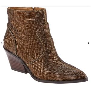 *NEW* Jessica Simpson Womens Zalor Gold Sparkly   Ankle Boots Size 7 A44